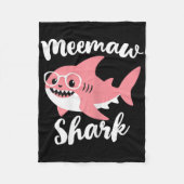 Meemaw Shark Moederdag Grandma Funny Mee-maw Fleece Deken (Voorkant)