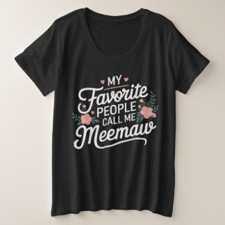 Meemaw Shirt Floral Funny Moederdag T-shirt