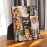 Meemaw We Love You Hearts Hout Fotocollage Fotoplaat<br><div class="desc">De Meemaw We Love You Heart Modern Photo Collage Plaque is een ontroerend en gepersonaliseerd geschenk dat je liefde voor je grootmoeder laat zien. Deze prachtig ontworpen plaquette is voorzien van een hartvormige fotocollage, zodat u uw favoriete familie afbeeldingen toe te voegen in een moderne en stijlvolle lay-out. Het oprechte...</div>