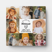 Meemaw We Love You Hearts Moderne fotocollage Fotoplaat (Voorkant)