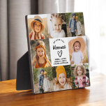 Meemaw We Love You Hearts Moderne fotocollage Fotoplaat<br><div class="desc">De Meemaw We Love You Heart Modern Photo Collage Plaque is een ontroerend en gepersonaliseerd geschenk dat je liefde voor je grootmoeder laat zien. Deze prachtig ontworpen plaquette is voorzien van een hartvormige fotocollage, zodat u uw favoriete familie afbeeldingen toe te voegen in een moderne en stijlvolle lay-out. Het oprechte...</div>
