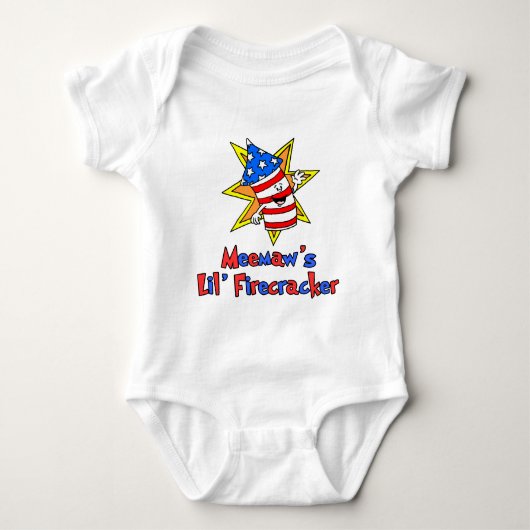 Meemaw's kleine Firecracker Romper (Voorkant)