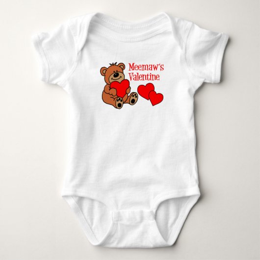 Meemaw's Valentijn Beer Romper (Voorkant)