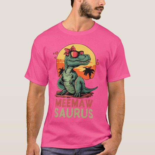 MeemawSaurus Dino Dinosaur MeemawSaurusRe Grappig  T-shirt (Voorkant)
