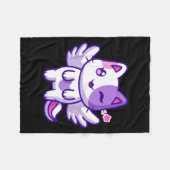 Meemeow Cute Cat Plu-shirt  Fleece Deken (Voorkant (Horizontaal))