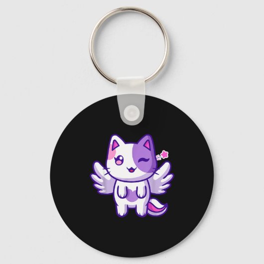 Meemeow Cute Cat Plu-shirt Sleutelhanger (Voorkant)
