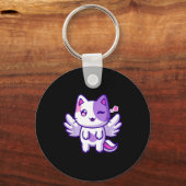 Meemeow Cute Cat Plu-shirt Sleutelhanger (Voorkant)