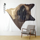 Meeow Cat Tapestry Wandkleed (In Situ (horizontaal))