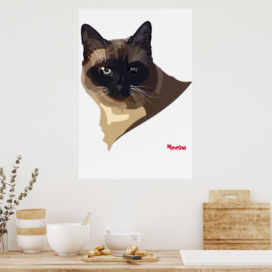 Meeow Katten Poster (Keuken)