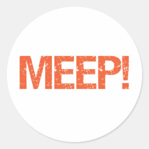 Meep Ronde Sticker