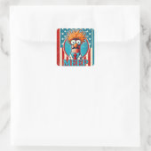MEEP Trump Vierkante Sticker (Tas)