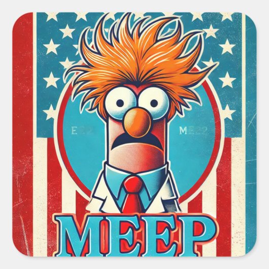 MEEP Trump Vierkante Sticker (Voorkant)