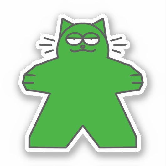 Meeple Cat Sticker (Voorkant)