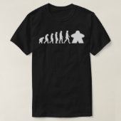 Meeple Evolution Funny Tabletop Gaming-kleding T-shirt (Design voorkant)