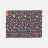 Meeple Pattern Blanket Fleece Deken (Voorkant (Horizontaal))