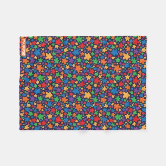 Meeple Pattern Blanket Fleece Deken (Voorkant (Horizontaal))