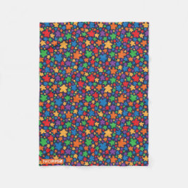 Meeple Pattern Blanket Fleece Deken