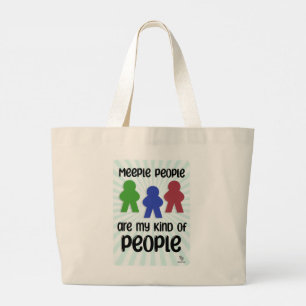 Meeple People Epic Fun Board Game Motto Grote Tote Bag