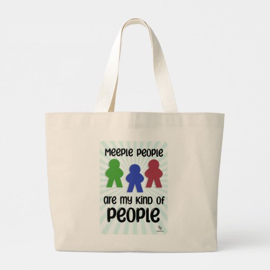 Meeple People Epic Fun Board Game Motto Grote Tote Bag (Achterkant)