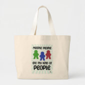 Meeple People Epic Fun Board Game Motto Grote Tote Bag (Voorkant)