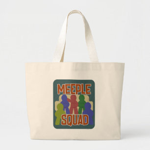 Meeple Squad Fun Boardgame Night Slogan Grote Tote Bag