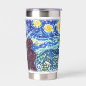 Meeple Sterrennacht Bordspel Artsy Design Geïsoleerde Drinkbeker (Links)