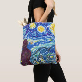 Meeple Sterrennacht Bordspel Kunst Fun Tote Bag (Dichtbij)