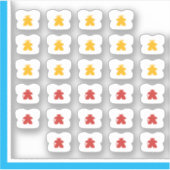 Meeple T-shirt Stickers - Board Game Angel (Voorkant)