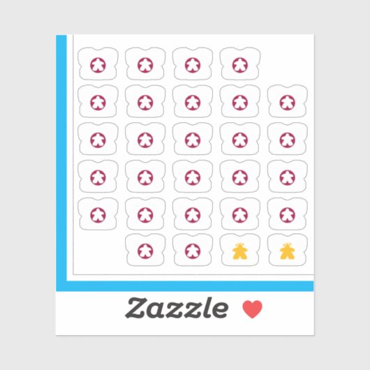 Meeple T-shirt Stickers - Boordspellen (Vel)