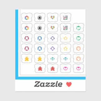 Meeple Tee Stickers - Variety Pack