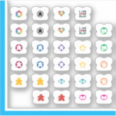 Meeple Tee Stickers - Variety Pack (Voorkant)