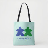 Meeples in Liefde, Blauw & Groen Tas (Voorkant)