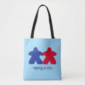 Meeples in Liefde, Blauw & Rood Tas (Voorkant)