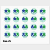 Meeples in Liefde, Blauwe & Groene Stickers (Vel)