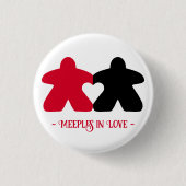 Meeples in Liefde, Rode & Zwarte Button (Voorkant)