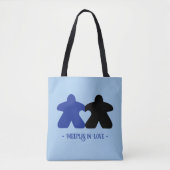 Meeples in Love, Blauw & Zwart Tas (Voorkant)