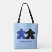 Meeples in Love, Blauw & Zwart Tas (Achterkant)