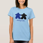 Meeples in Love, Blue & Black Womens Shirt (Voorkant)