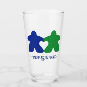 Meeples in Love, Blue & Green Tumbler (Voorkant)
