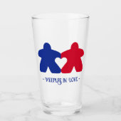 Meeples in Love, Blue & Red Tumbler (Voorkant)