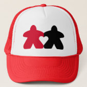 Meeples in Love, Red & Black Trucker Hat Pet (Voorkant)