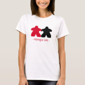 Meeples in Love, Red & Black Vrouwen Shirt (Voorkant)