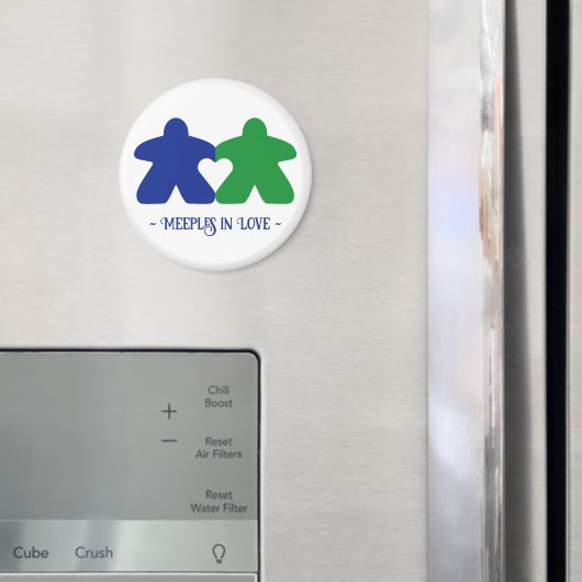 Meeples Verliefd, Blauwe & Groene Magneet (Insitu (Koelkast))