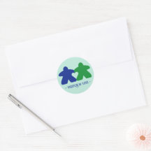 Meeples Verliefd, Blauwe & Groene Stickers