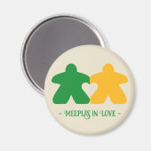 Meeples Verliefd, Groen & Geel Magneet (Voorkant / Achterkant)