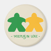 Meeples Verliefd, Groen & Geel Magneet (Voorkant)