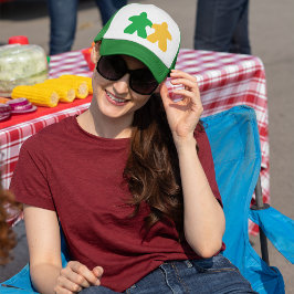 Meeples Verliefd, Groene & Gele Hoed Trucker Pet