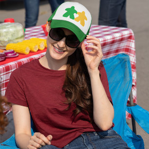 Meeples Verliefd, Groene & Gele Hoed Trucker Pet