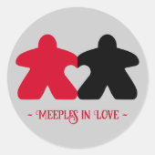 Meeples Verliefd, Rood & Blau Stickers (Voorkant)