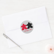 Meeples Verliefd, Rood & Blau Stickers